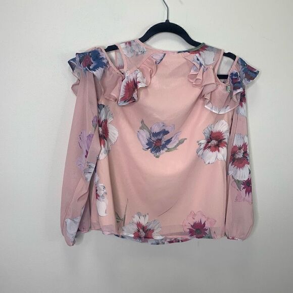 Yumi Kim XS Stella Cold Shoulder Pink Blouse REG. $135 (r1) - Picture 5 of 11